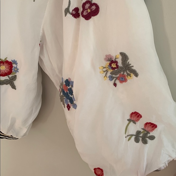 Johnny Was Kitty Reversible Bomber Jacket Size Medium Embroidered Floral - Picture 6 of 16